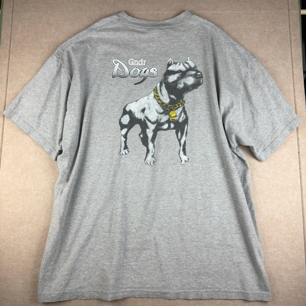 Grandeur Shirt Men XXL Gray Pitbull‎ Dog Lover Graphic Gndr Dogs Animal Tee USA
